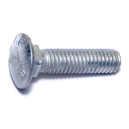 Midwest Fastener Carriage Bolt, Square Neck, 16 (Coarse), 1-1/2 in L, Steel, Hot Dipped Galvanized, 12 PK 35224